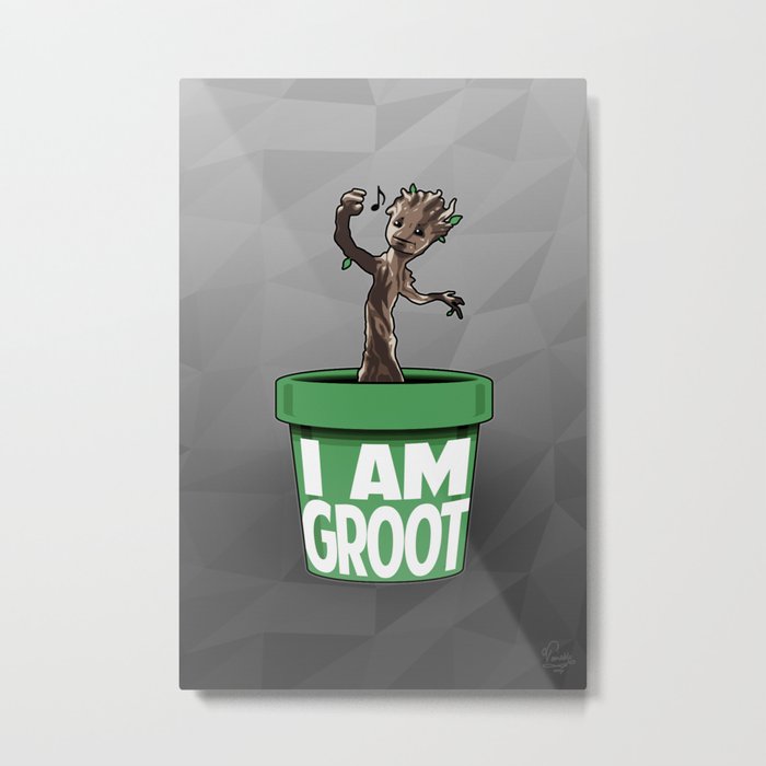 Baby Groot Metal Print