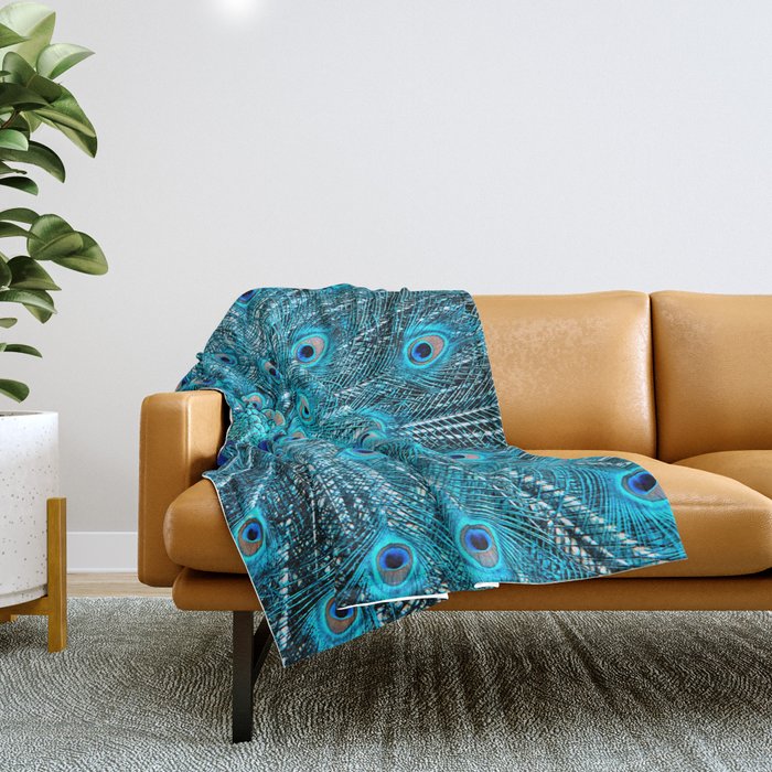 Turquoise throw blanket and pillows clearance