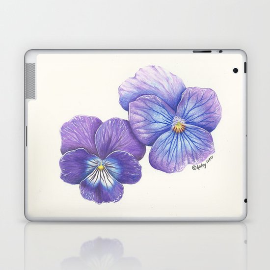 Purple Pansies Laptop & iPad Skin