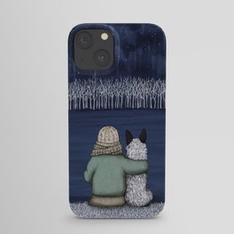 Night Overlook with Blue Heeler (Artwork by AK) iPhone Case