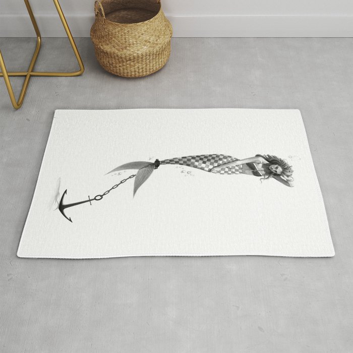 Anchored Mermaid 2 Rug