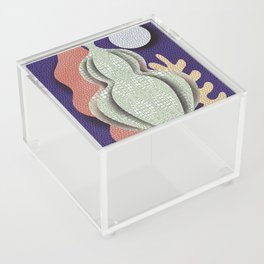 Boho vases and moon Acrylic Box