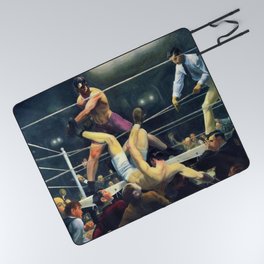 Classical Masterpiece 'Dempsey and Firpo' by George Bellows Picnic Blanket