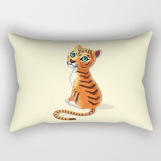 Tiger Cub Rectangular Pillow