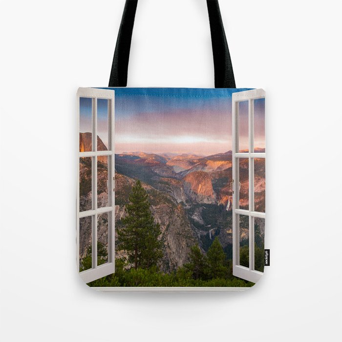 Hills through the window 2 Tote Bag