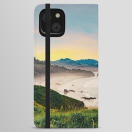 Cannon Beach Ocean Views at Sunset | Travel Photography and Collage iPhone Wallet Case