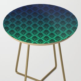 Black damask pattern gradient 7 Side Table