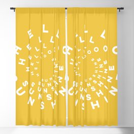 Hello Sunshine #positivity #typography Blackout Curtain