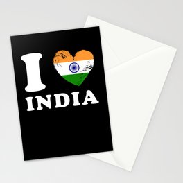 I Love India Stationery Card