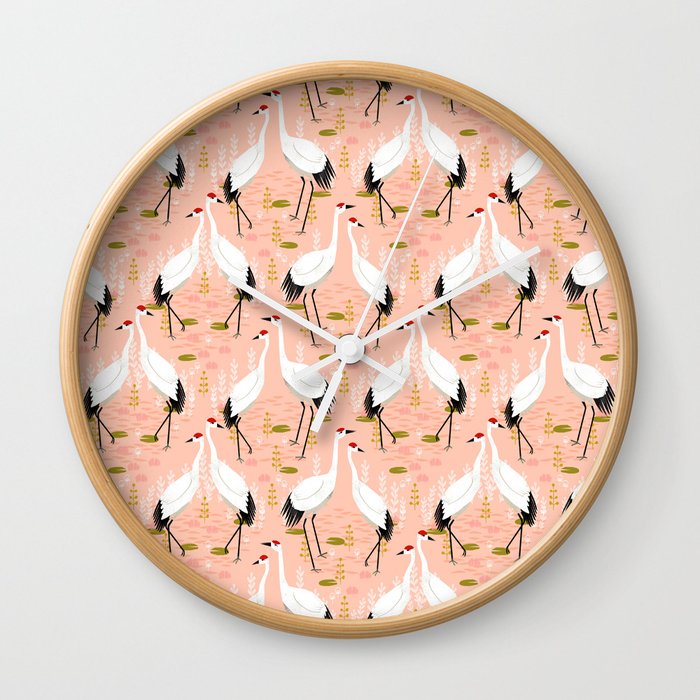 Cranes by Andrea Lauren  Wall Clock
