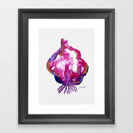 Watercolor Bulb - Blue-Purple Framed Art Print