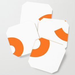 Number 3 (Orange & White) Coaster