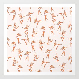 Dance Girl Pattern 002 Art Print