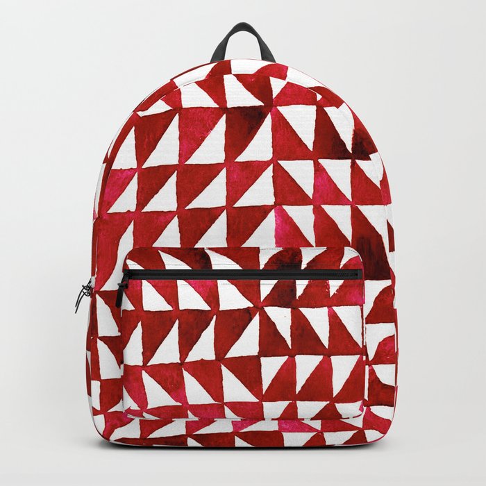 Triangle Grid red Backpack