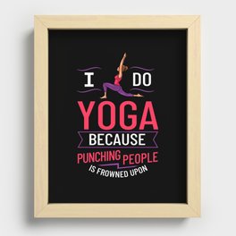 Yoga Beginner Workout Poses Quotes Meditation Recessed Framed Print