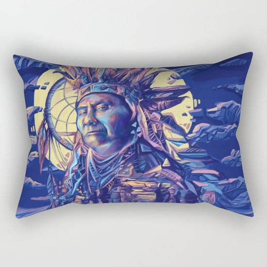 native american portrait 2 Rectangular Pillow