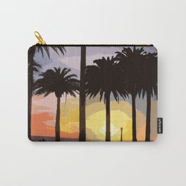Landscape "Sunset at Palisades Park" Carry-All Pouch | Santamonica, Sunset, California, Film, Photo, Color, Digital Manipulation 