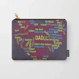 Fathers day word cloud for dad or daddy gift Carry-All Pouch