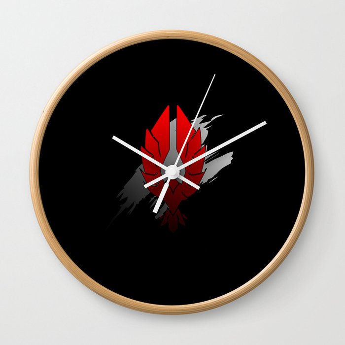Red Sparrow Normal Emblem Wall Clock