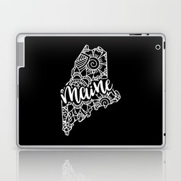 Maine State Mandala USA America Pretty Floral Laptop Skin