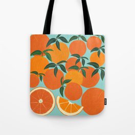 Orange Harvest - Blue Tote Bag