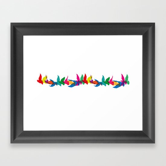 A colourful flight of fancy Framed Art Print
