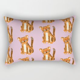 Cute Tiger Nursery Decor Pink Rectangular Pillow