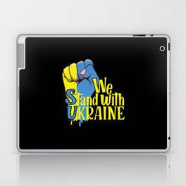 We stand with Ukraine blue and yellow Laptop Skin
