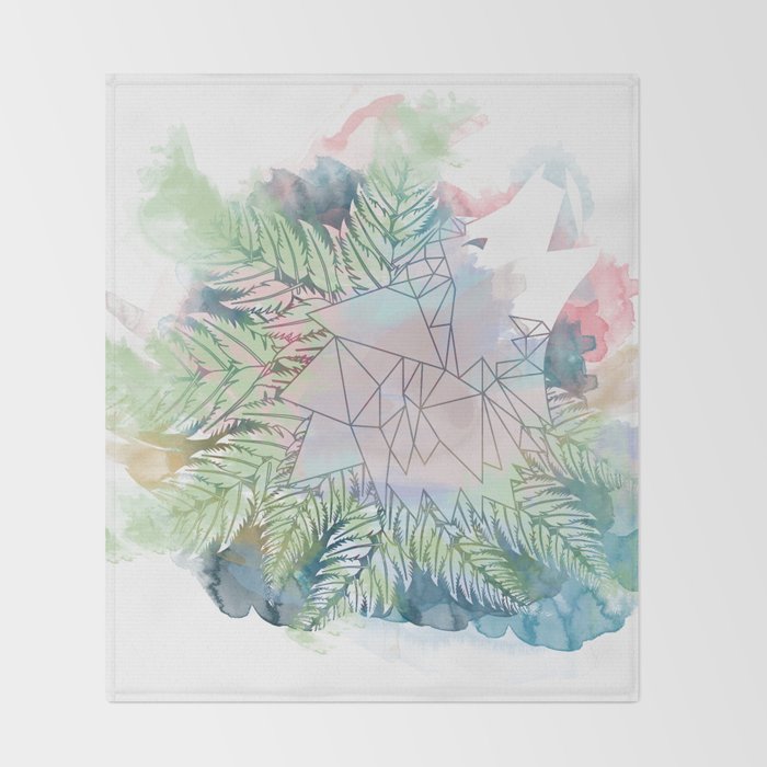 Geometric Wolf Throw Blanket By Corinarivera Society6