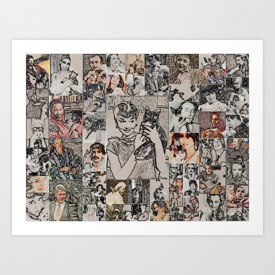 Famous Cat Lovers Art Print