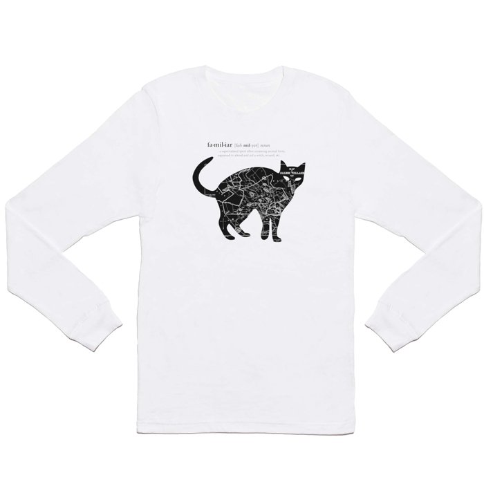 A Familiar Black Cat Long Sleeve T Shirt