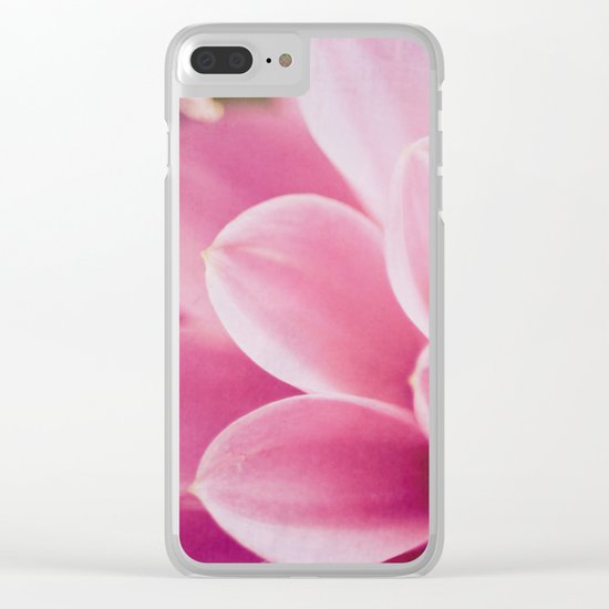 Pink Dahlia Clear iPhone Case
