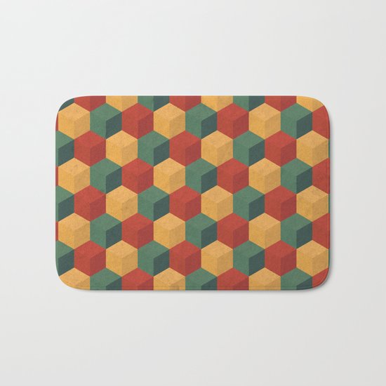 Retro Cubic Bath Mat