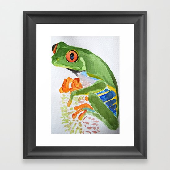 Frog Framed Art Print
