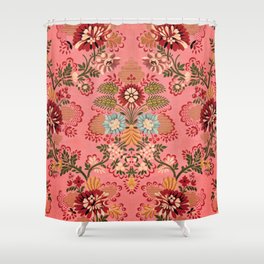 Pink Baroque Decoration vintage illustration pattern Shower Curtain
