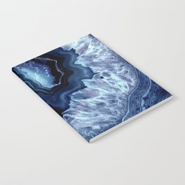 Dark Teal Quartz Crystal Notebook