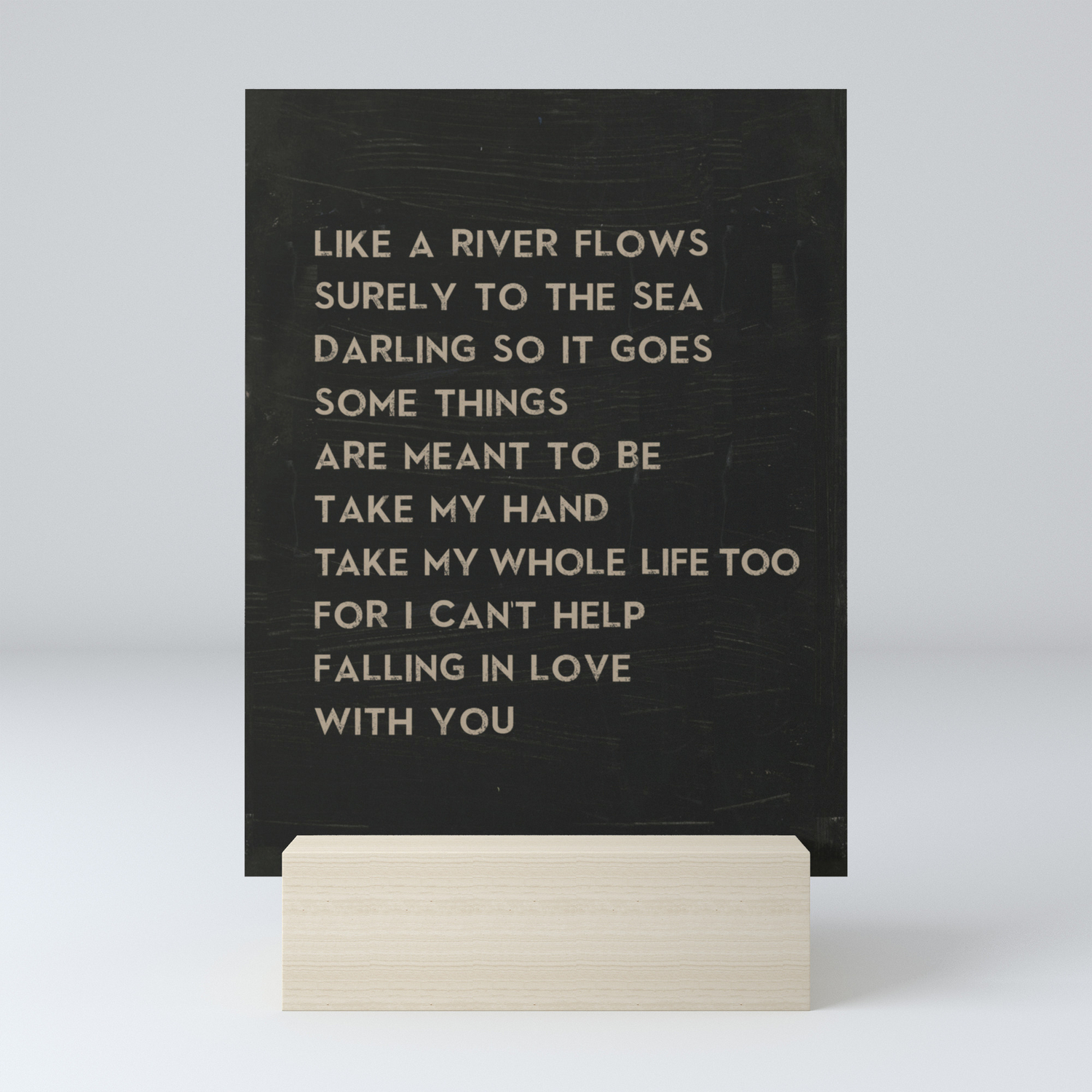 Can T Help Falling In Love With You Elvis Presley Lyrics Music Poster Mini Art Print By Munga Vision Society6