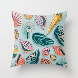 Dreamy Sea Shells  Throw Pillow