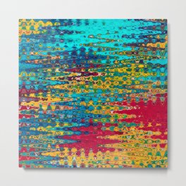 Abstract In Zigzag Waves  Metal Print