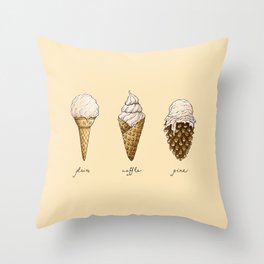 Ice Cream Cones Throw Pillow