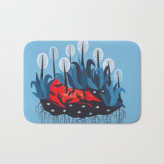 Smug red horse 3. Bath Mat