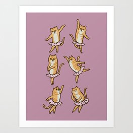Ballet Cat Art Print
