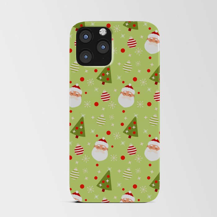 Christmas Pattern Tree Santa iPhone Card Case