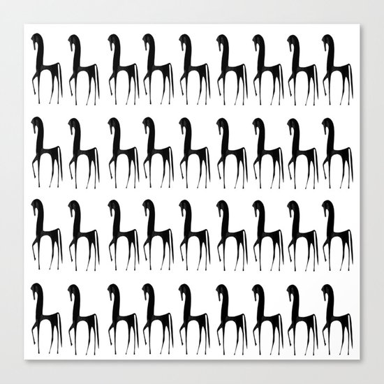 Black Horses Canvas Print