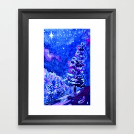 North Star Christmas Framed Art Print