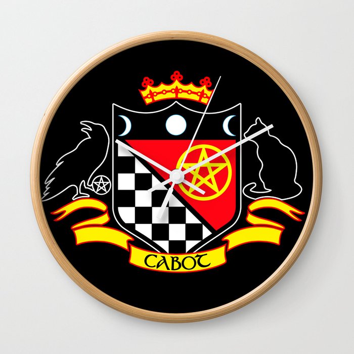 Cabot Tradition Crest (black) Wall Clock