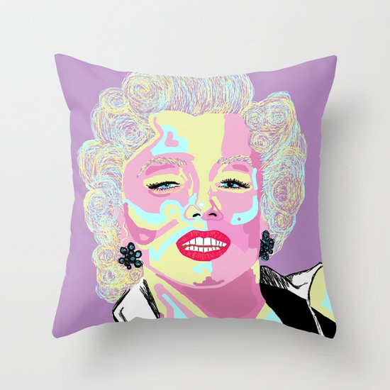 Marilyn M Throw Pillow