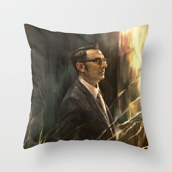 The Abyss Gazes Back Throw Pillow