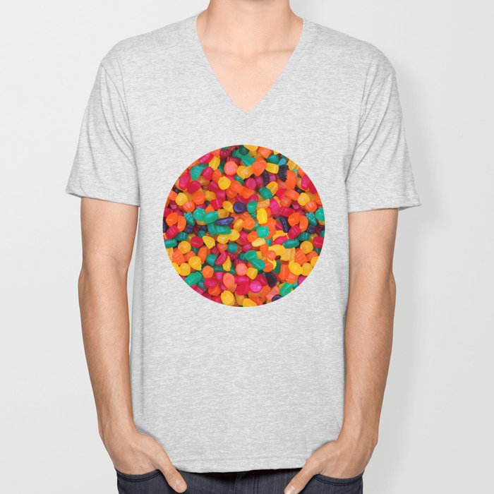 Jujubes Gummy Candy Photo Pattern Unisex V Neck By Patterns Soup Society6