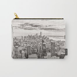 New York City Black and White Carry-All Pouch